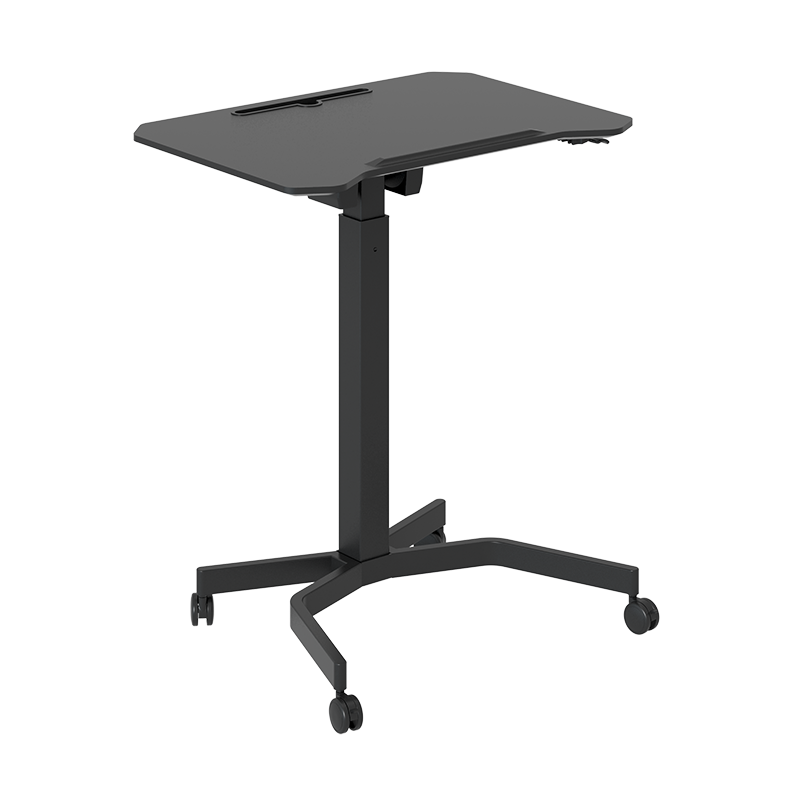 Single-column height-adjustable desk