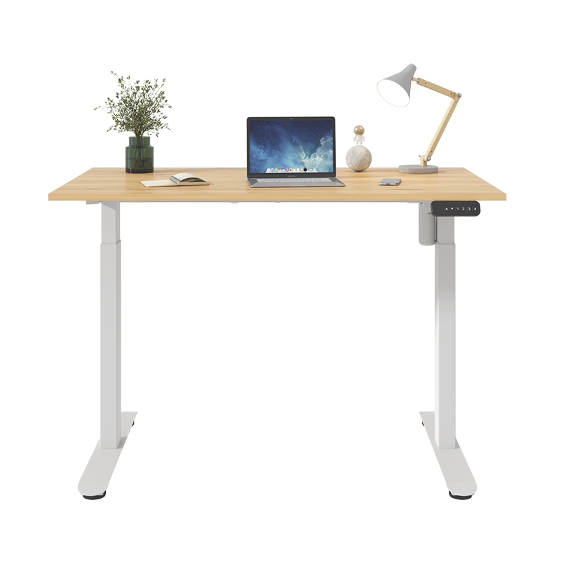 Dual-column pneumatic height-adjustable desk