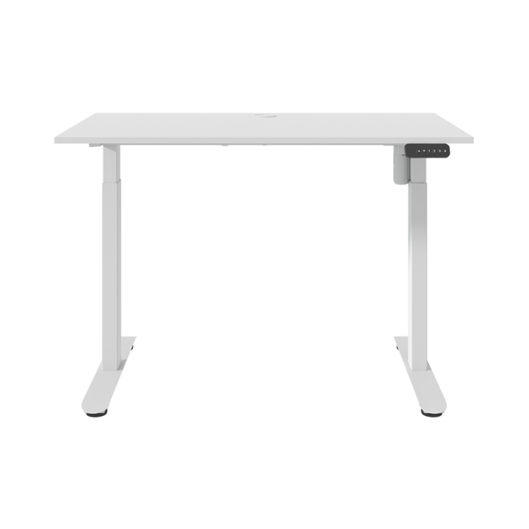 Dual-column pneumatic height-adjustable desk
