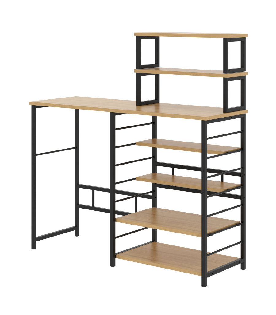 Mesa de madera de acero